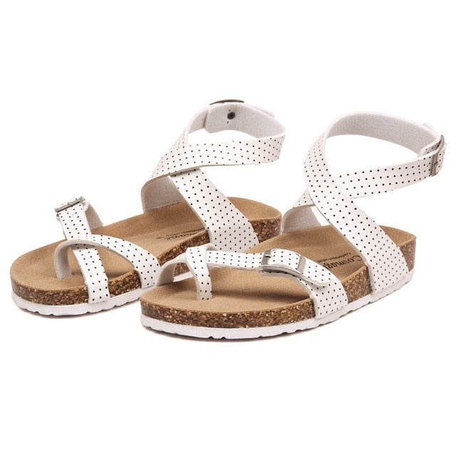 Sandals Fashion Cork Sandals 2018 New Women Casual Summer Beach Shoe Flat