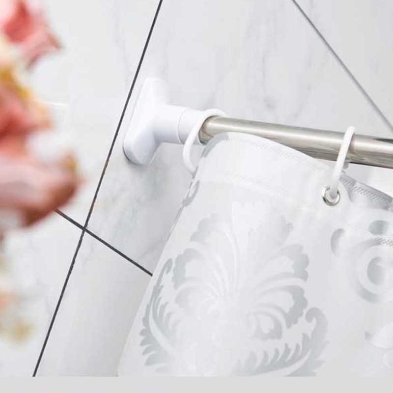 PEVA Fabric Shower Curtain with Hooks Waterproof Plastic Bath Screens Geometric Flowers Printing Eco-friendly Bathroom Curtains