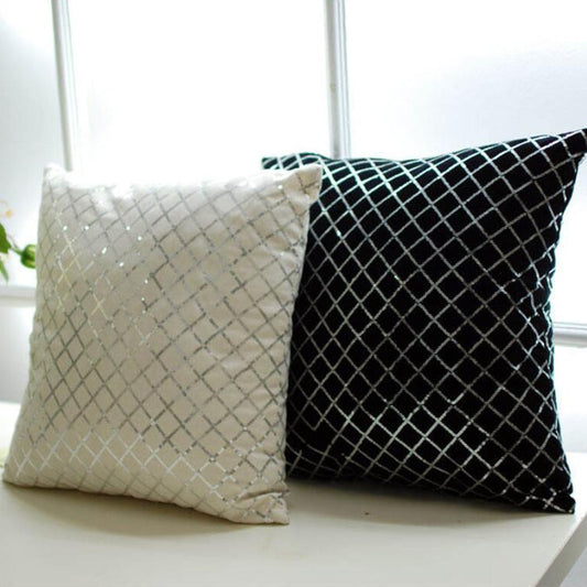 Pillows Geometric Jacquard Decorative Pillowcase White Black Wholesale