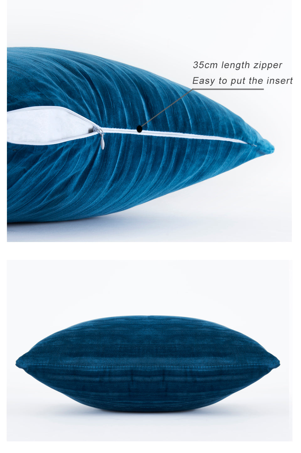 Luxury Striped Velvet Pillowcase Home Decor Cushions for Sofa Chair Gray Blue ivory 45CM * 45CM / 50CM * 50CM