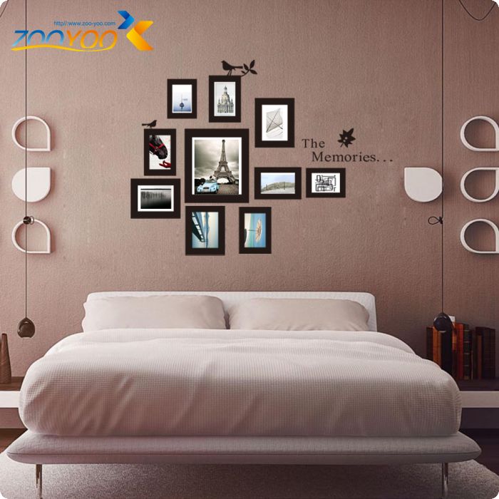 Photo Frame Wall Decals Removable Memories Photo Frame Vinyl Wall Stickers Home Decor Art Mural Wall Sticker ZYVA-8202