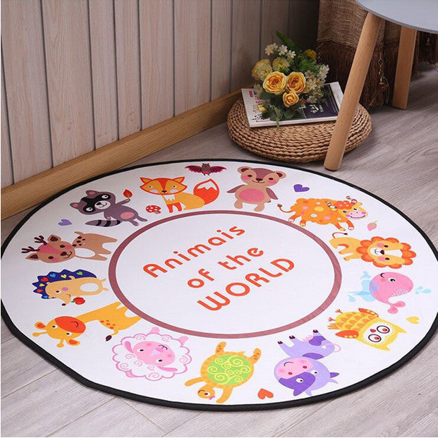 Non-Slip Carpet Machine Washable Round Area Rug Living Room Bedroom Bathroom Kitchen Soft Carpet Floor Mat Home Decor