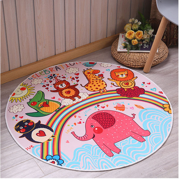 Non-Slip Carpet Machine Washable Round Area Rug Living Room Bedroom Bathroom Kitchen Soft Carpet Floor Mat Home Decor