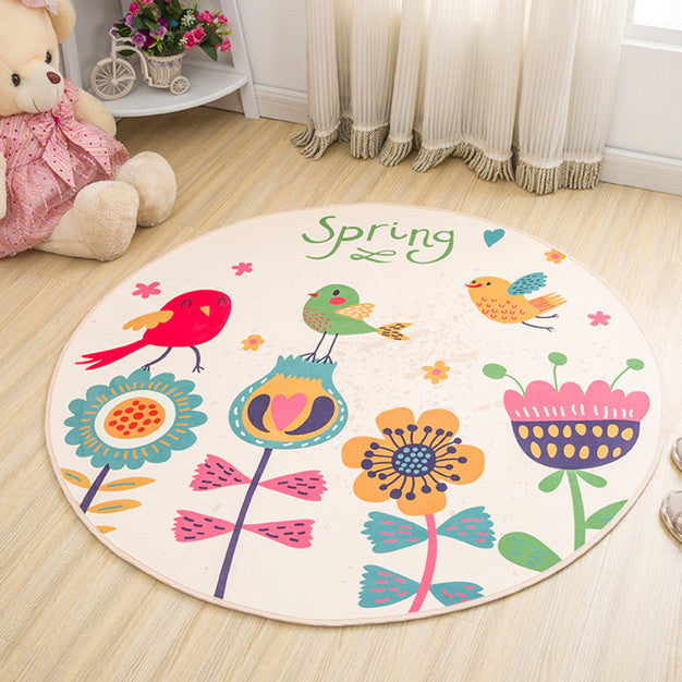 Non-Slip Carpet Machine Washable Round Area Rug Living Room Bedroom Bathroom Kitchen Soft Carpet Floor Mat Home Decor