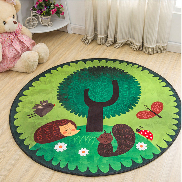 Non-Slip Carpet Machine Washable Round Area Rug Living Room Bedroom Bathroom Kitchen Soft Carpet Floor Mat Home Decor