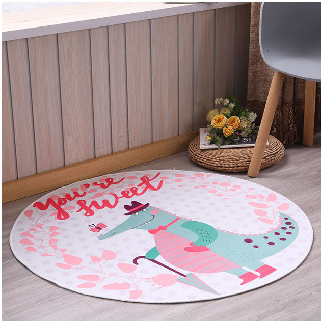 Non-Slip Carpet Machine Washable Round Area Rug Living Room Bedroom Bathroom Kitchen Soft Carpet Floor Mat Home Decor