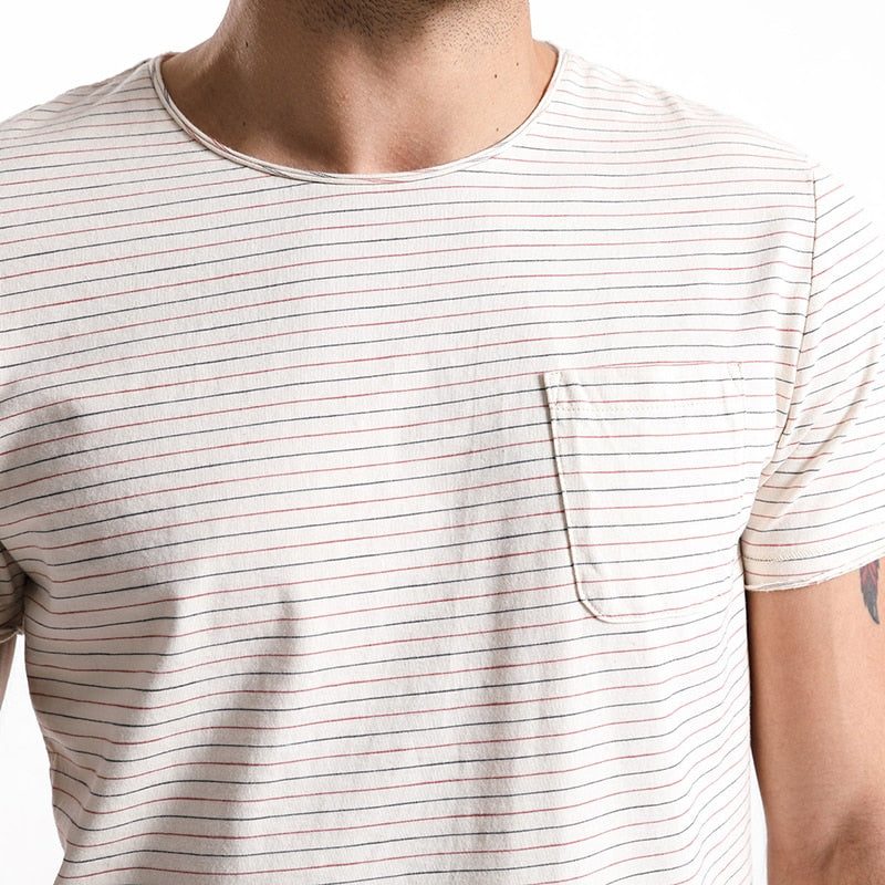 SIMWOOD Hot Sale 2019 Summer T-Shirts Men Slim Fit 100% Cotton Plus Size High Quality Short Sleeve Tops Brand Clothing 180160