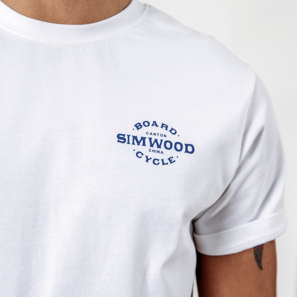 Shirts SIMWOOD Casual T-Shirts Men Letter Printed Fashion Tops Male Slim Fit Plus Size Brand Clothing 2019 Summer Camisetas 190074