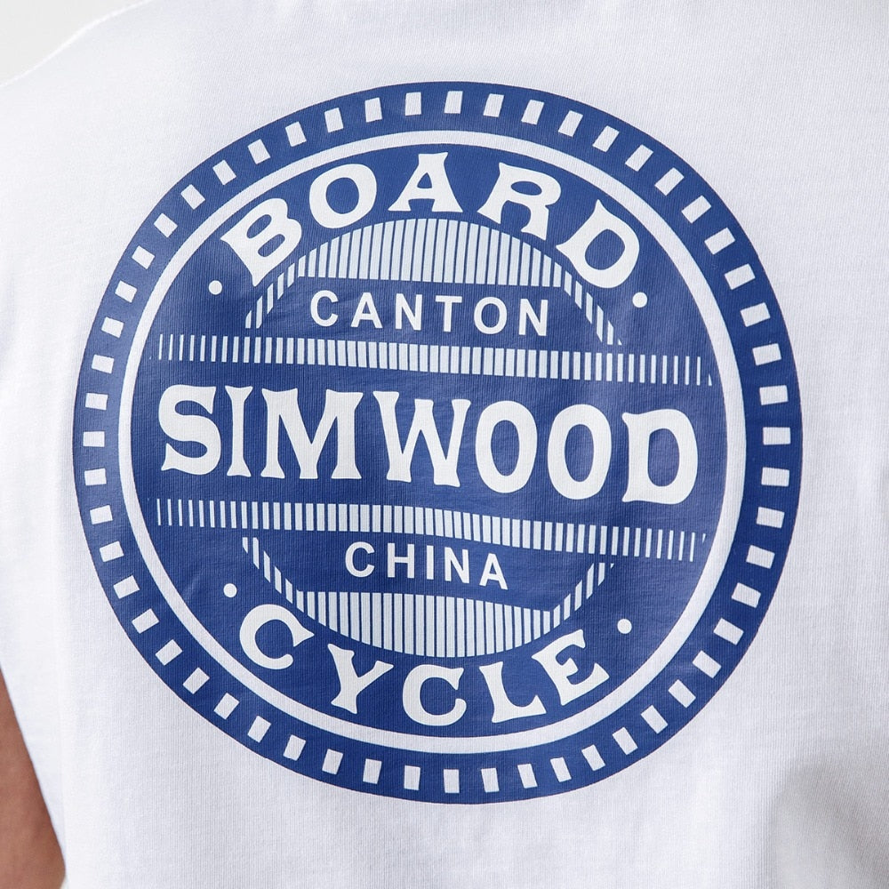 Shirts SIMWOOD Casual T-Shirts Men Letter Printed Fashion Tops Male Slim Fit Plus Size Brand Clothing 2019 Summer Camisetas 190074